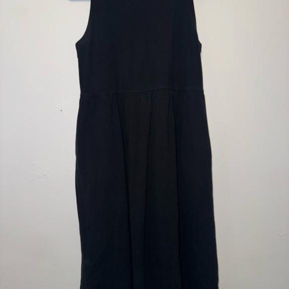 Black Halter Sheath Midi Dress with pockets - Picture 2 of 5